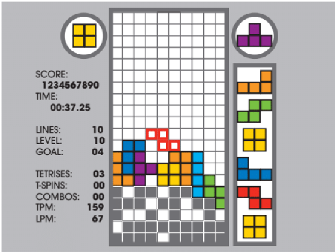 tetris guideline docs 2009に記載のゲーム画面