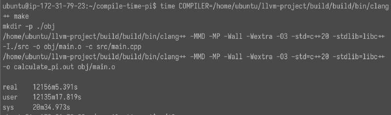 202.6時間かかったconstexpr計算のログ