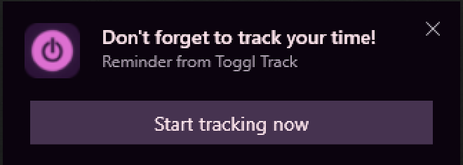 Toggl Trackの計測忘れ通知