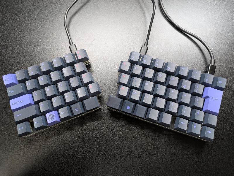 完成したキーボード